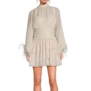 Elegant Cream Women's Dress